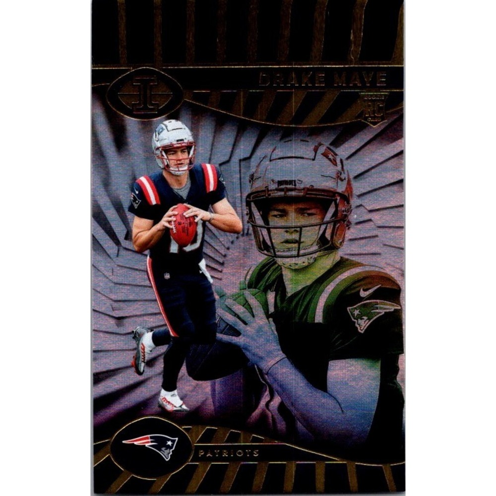 2024 Panini Illusions #59 Drake Maye Yellow Diamond Trophy Collection Patriots